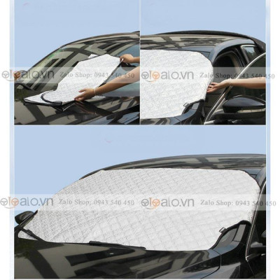 Tấm che chắn nắng nóng kính lái xe ô tô Nissan Almera vải dù 3 lớp cao cấp - OTOALO