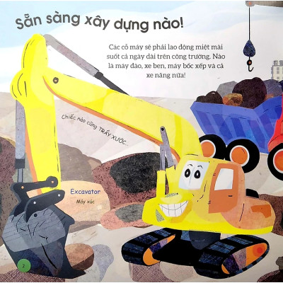 Busy Machines - Digger: Những Cỗ Máy Năng Nổ - Máy Đào Đất (Song Ngữ Anh - Việt)
