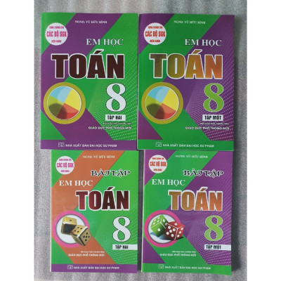 Combo 2 Cuốn Sách Sách Bài Tập Em Học Toán Lớp 8 Tập 1 + Tập 2 (Dùng Chung Cho Các Bộ SGK Hiện Hành)