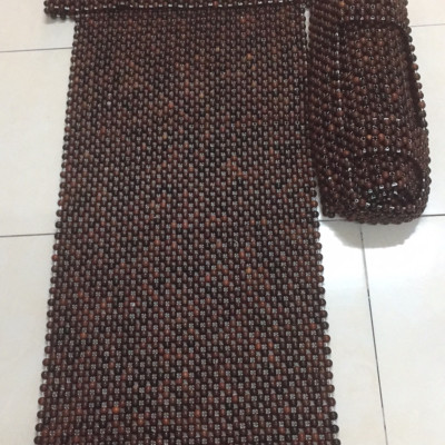 Đệm Lót Khoác Vai Ghế Xe Ô Tô Hạt Gỗ Trắc Hạt 1.2cm ( video , hình thật )