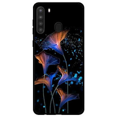 Ốp lưng dành cho Samsung Galaxy A21 mẫu Hoa Đêm Cam