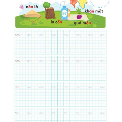 Vở Luyện Viết - Hạ Cỡ Chữ - Chữ 1 Ô Li Nhỏ - Quyển 3: Vần