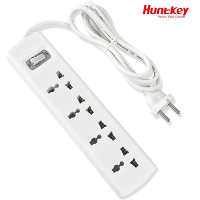 Ổ cắm điện đa năng thông minh tự ngắt Huntkey SZM401 - 2500W chính hãng, 4 lỗ 3 chân dài 1.5m- hàng chính hãng