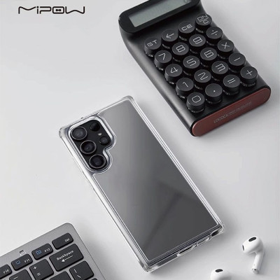 Ốp lưng trong suốt chống ố vàng cho Samsung Galaxy S25 Ultra, Mipow Tempered Transparent (Bayer Germany)_ Hàng Chính Hãng