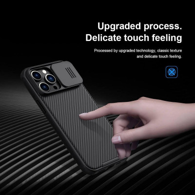 Ốp lưng chống sốc cho Iphone 14 Pro , 14 Pro Max bảo vệ Camera hiệu Nillkin Camshield Pro chống sốc cực tốt, chất liệu cao cấp, có khung & nắp đậy bảo vệ Camera - Hàng chính hãng