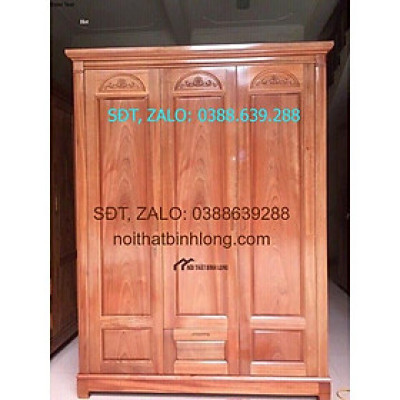 Tủ để đồ gỗ xoan đào 3 cánh