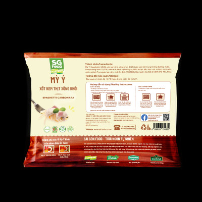 Mỳ Ý Xốt Kem Thịt Xông Khói SG Food 250G