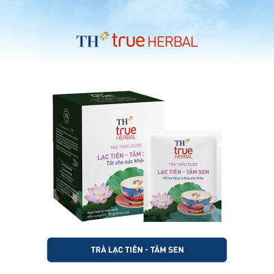 Combo 4 hộp trà thảo dược TH true HERBAL Lạc tiên – Tâm sen (20 gói)