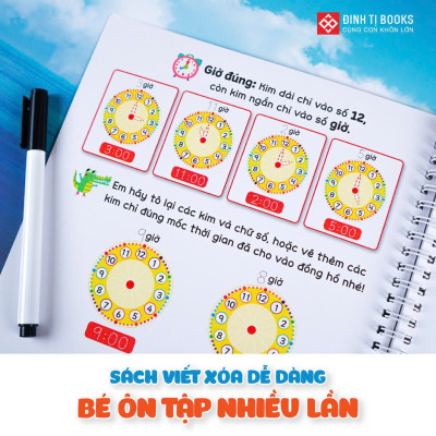 Sách Viết Xóa Thông Minh - Kèm Bút Viết Xóa - Combo 4 Chủ Đề - Cho Trẻ Từ 4 - 7 Tuổi - Đinh Tị Books