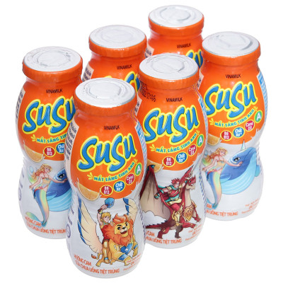 Sữa chua uống hương cam Vinamilk Susu - Thùng 48 chai 80ml