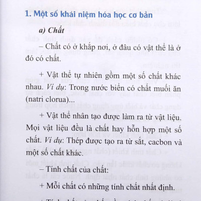 Sổ Tay Kiến Thức Hóa Học Trung Học Cơ Sở