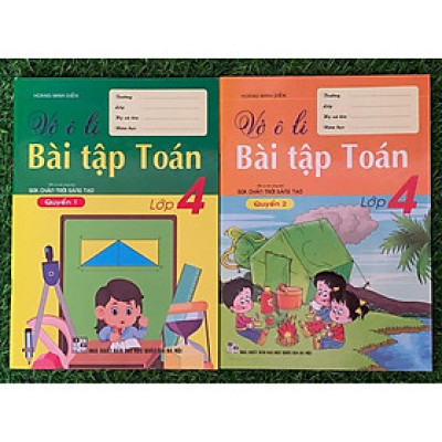 Combo vở ô li bài tập toán lớp 4 - quyển 1 + 2 (biên soạn theo chương trình sgk chân trời sáng tạo) (HA-MK)