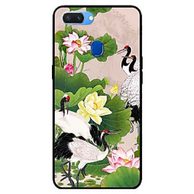 Ốp lưng in cho Realme 2 Mẫu Sen Và Hạc