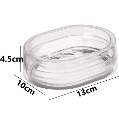 Khay hộp đựng xà bông cục nhựa VIỆT NHẬT - Trong suốt, có nắp, lỗ thoát nước, đáy chống trượt 