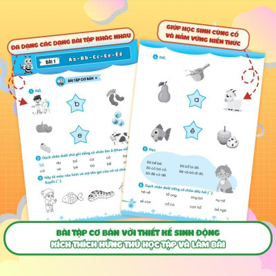 Sách - Bài Tập Bổ Trợ Tiếng Việt Cơ Bản Và Nâng Cao Lớp 1 - Tập 1 - Megabook