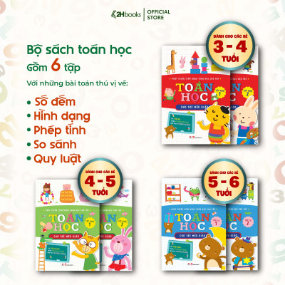 Sách Toán cho bé, Phát triển tiềm năng toán học cho trẻ - Toán  học cho trẻ mẫu giáo - Lớp lá 2 (Tái Bản 2021)- 2HBooks