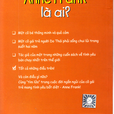 Bộ Sách Chân Dung Những Người Thay Đổi Thế Giới Những Người Thay Đổi Thế Giới - Anne Frank Là Ai? (Tái Bản) (Tặng kèm Tickbook)