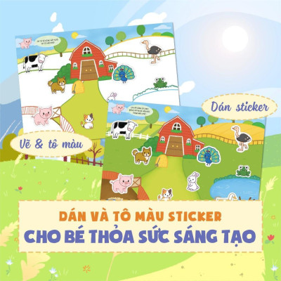 Sách - Dino Tập Vẽ - 4 Bước Tập Vẽ Đơn Giản Cho Bé - 10 Trang Stickers - Megabook