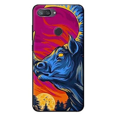 Ốp in cho Xiaomi Mi 8 Lite Trâu Xanh - Hàng chính hãng