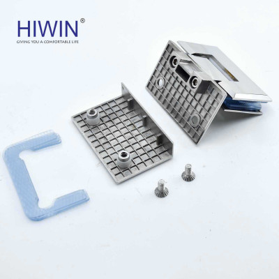 Tên gọi: Bản lề phòng tắm kính 90 độ cạnh vát mặt gương inox 304 Hiwin HG-011 (dày 5 mm)