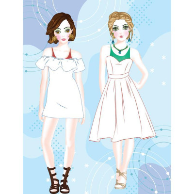 Sách - Dán Hình Sticker Trong Suốt & Tô Màu Búp Bê - Nhà Thiết Kế Thời Trang - Đáng Yêu - Việt Thư