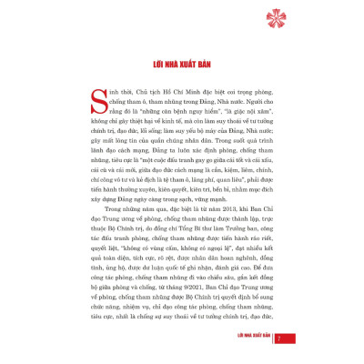 Kiên quyết, kiên trì đấu tranh phòng, chống tham nhũng, tiêu cực, góp phần xây dựng Đảng và Nhà nước ta ngày càng trong sạch, vững mạnh (Bìa mềm)