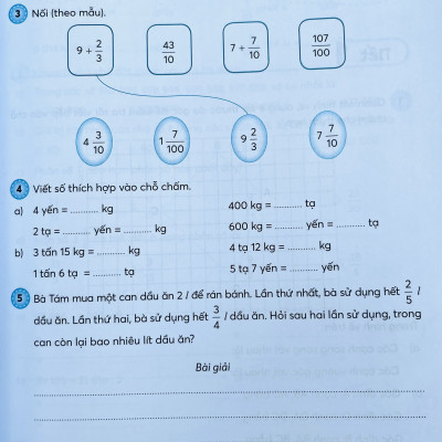 Sách - Combo 2 cuốn Toán lớp 5 tập 1+2 dành cho buổi học thứ hai (Kết nối tri thức với cuộc sống)