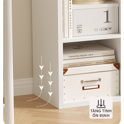 Kệ sách 8 hộc đựng đồ lớn gỗ mdf dày 25mm cao cấp decor phong cách minimalism thương hiệu IGA - GA33