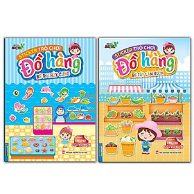 Sách - Sticker Trò Chơi Đồ Hàng - Bé Đi Thủy Cung + Bé Tập Làm Vườn - Combo 2 Cuốn - Minh Thắng