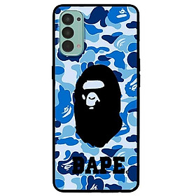 Ốp lưng dành cho Oppo Reno 4 mẫu Bape Xanh Có Chữ