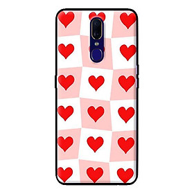Ốp in cho Oppo F11 Trái TIm Ô Vuông - Hàng chính hãng