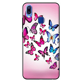 Ốp lưng in cho Vivo Y91 mẫu Bướm Hồng - Hàng chính hãng