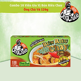 Combo 10 Hộp Viên Gia Vị Bún Riêu Chay Gold Ông Chà Và 126g
