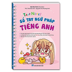 Sách - Take Note - Sổ Tay Ngữ Pháp Tiếng Anh - Gáy Lò Xo Bìa Hồng - Minh Thắng