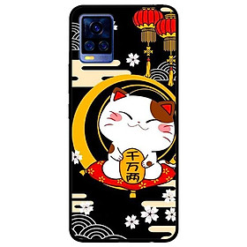 Ốp lưng dành cho Vivo V20 mẫu Mèo Nền Đen