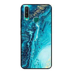 Ốp Lưng in cho Vivo Y17 Mẫu NỀN ĐÁ HOA 12 - Hàng Chính Hãng