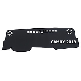 Thảm da Taplo vân Carbon Cao cấp dành cho xe Toyota Camry 2019 có khắc chữ Toyota Camry và cắt bằng máy lazer