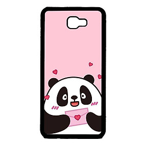 Ốp in cho Samsung Galaxy J5 Prime Panda Nền Hồng - Hàng chính hãng