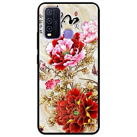 Ốp lưng dành cho Vivo Y30 - Y30i - Y50 mẫu Mẫu Đơn Đỏ Hồng