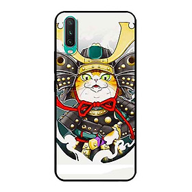 Ốp Lưng in cho Vivo Y15 Mẫu Mèo Samurai - Hàng Chính Hãng