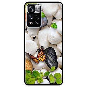 Ốp lưng dành cho Xiaomi Redmi Note 11 Pro 5G ( Bản Nội Địa ) mẫu Sỏi Trắng và Bướm