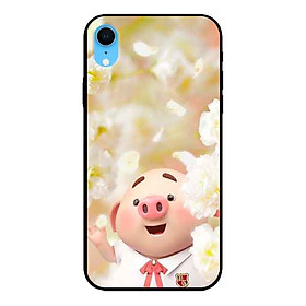 Ốp lưng in cho Iphone XR Mẫu Heo Áo Trắng