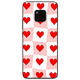 Ốp in cho Huawei Mate 20 Pro Trái TIm Ô Vuông - Hàng chính hãng