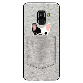 Ốp Lưng Dành Cho Samsung Galaxy A8 2018 - Dog Túi Xám