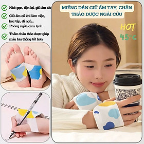 COMBO 2 Miếng Dán Giữ Nhiệt Bàn Chân Bàn Tay Dán Nóng Ủ Ấm Chân Ấm Áp Cả Ngày Văn Phòng Du Lịch Dã Ngoại Phượt