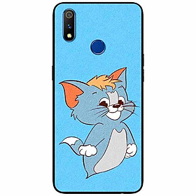 Ốp lưng dành cho Realme 3 Pro mẫu Thần Mèo Nền Xanh