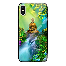 Ốp kính cường lực cho iPhone X mẫu phật 250 - Hàng chính hãng