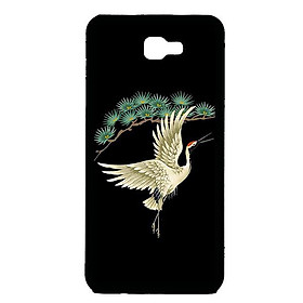 Ốp in cho Samsung Galaxy J5 Prime Hạc Trắng Nền Đen - Hàng chính hãng
