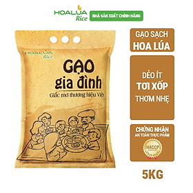 Gạo Gia Đình - Túi 5kg - Tơi xốp, mềm cơm, thơm nhẹ