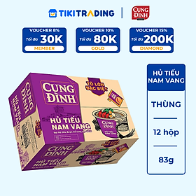 Thùng 12 Hộp Hủ Tiếu Nam Vang Cung Đình (83g x12 hộp )